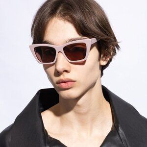 Saint Laurent Men BRAND NEW Sunglasses Nude Pink Brown Cat Eye SL 276 …